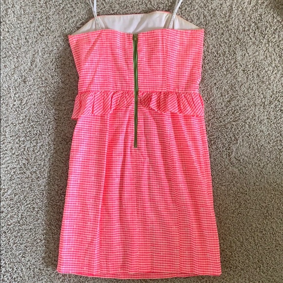 Lilly Pulitzer pink gingham strapless dress - Picture 4 of 7
